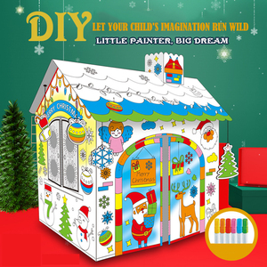 Rumah Doodle 3D Mainan Edukasi Lainnya untuk Anak-anak, Lukisan DIY Buatan Tangan Ukuran Besar - Product Image 2