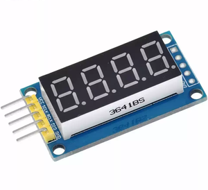 ความสว่าง0.4นิ้ว4หลักโมดูลจอแสดงผล <span class=keywords><strong>LED</strong></span> พร้อมเข็มนาฬิกาพร้อมไดรเวอร์ TM1637 / <span class=keywords><strong>74HC595</strong></span> - Product Image 2