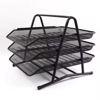 Ensemble de bureau en treillis métallique en gros, organiseur de papeterie de bureau avec porte-stylo et porte-documents pour l'école