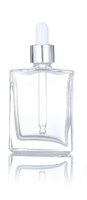 Bouteilles de Sérum Carrées en Verre Transparent avec Pipette 30ml 50ml 100ml – Flacons Compte-gouttes Rectangulaires en Verre pour Huiles Essentielles avec Pipette