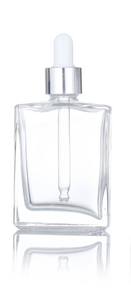 ขวดแก้วใสทรงสี่เหลี่ยมสำหรับเซรั่ม ขนาด 30 มล. 50 มล. 100 มล. ขวดแก้วทรงสี่เหลี่ยมสำหรับน้ำมันหอมระเหยพร้อมหลอดหยด - Product Image 3