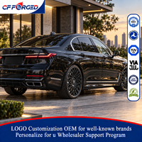Jantes en alliage forgé à rayons maillons 5x112, noir brillant, 20, 21, 22 pouces, haute qualité, sur mesure, pour BMW 760i G70