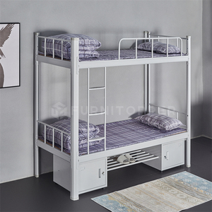 Nhiệm Vụ Nặng Nề Dễ Dàng Lắp Ráp Kim Loại Giường Tầng Cho Người Lớn Đôi Sàn Giường Thép Có Thể Tháo Rời Khung Giường Với Thang - Product Image 2