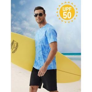 เสื้อแรชการ์ดผู้ชาย ป้องกันแสงแดด UPF 50+ แห้งเร็ว เย็นสบาย เหมาะสำหรับตกปลา เสื้อยืดออกกำลังกาย ประสิทธิภาพสูง - Product Image 3