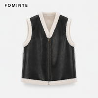 Gilet en daim personnalisé pour femme – Veste sans manches de haute qualité, style décontracté, manteau de créateur de luxe, streetwear avec logo