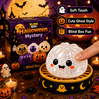 Nouveauté 2026 : Boîte Mystère Halloween Virale TikTok – Jouet Squishy Citrouille Pailletée Anti-Stress avec Œil, Balle à Presser Unisexe 8+