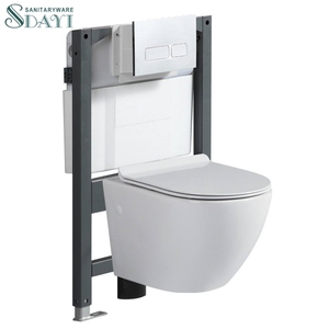 <span class=keywords><strong>WC</strong></span> mural rond sans bride SDAYI, cuvette de toilette en céramique, <span class=keywords><strong>WC</strong></span> mural avec bidet - Product Image 1