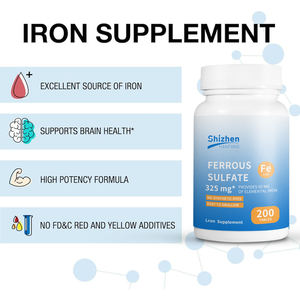 Suplemento de <span class=keywords><strong>Hierro</strong></span> OEM, Tabletas de Sulfato Ferroso, 200 Unidades - <span class=keywords><strong>Hierro</strong></span> de Alta Potencia <span class=keywords><strong>para</strong></span> el Apoyo de las Glóbulos Rojos y el Alivio de <span class=keywords><strong>la</strong></span> <span class=keywords><strong>Anemia</strong></span> - Product Image 2