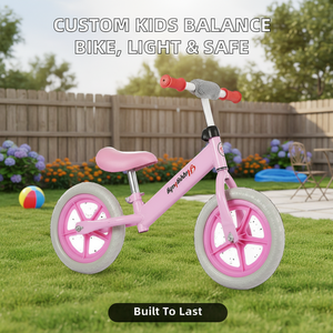 Les enfants de 2 à <span class=keywords><strong>6</strong></span> <span class=keywords><strong>ans</strong></span> peuvent rouler sur cette bicyclette d'équilibre pour bébé. Le cadre en acier mesure 12 pouces. C'est une bicyclette d'équilibre pour enfants. - Product Image 2