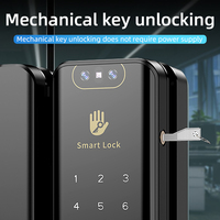 Nouvelle télécommande intelligente mot de passe par empreinte digitale carte IC serrure intelligente pour porte en bois en verre