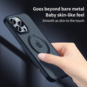 WOWCASE-funda de teléfono a prueba de golpes, diseño de anillo de Metal trasero de PC esmerilado con función de carga magnética para <span class=keywords><strong>iPhone</strong></span> 14 - Product Image 5