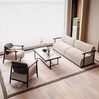Fauteuil d'appoint moderne en tissu JP avec structure métallique, chaise longue rembourrée pour hall d'hôtel
