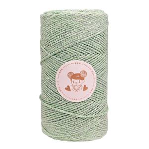 Brillant 1.5mm 100g/200m 38 couleurs 36% fil d'argent 35% coton 29% polyester fil mélangé bricolage creux coton corde fantaisie fil - Product Image 1