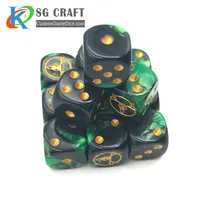 6 Sided Black Blank Dice for Casino Theme Party