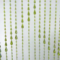 गृह सजावट 3X6 पैर चमकदार हरी प्लास्टिक मनका कमरे में विभक्त