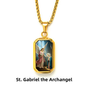 Pendentifs de style religieux GIVELUCK Saint <span class=keywords><strong>Gabriel</strong></span> l'Archange avec pendentif Zen Espérance et Courage - Product Image 2