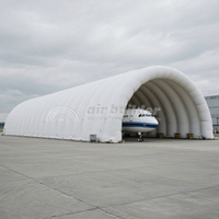 Hangar Gonflable Personnalisé, Imperméable et Durable, Structure Modulaire en Arche, Tente de Stockage pour Avions avec Pompe Électrique
