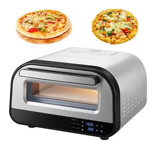 Equipo de cocina máquina para hornear alimentos picnic al aire libre usando tamaño pequeño mini horno de pizza de 12 pulgadas para uso doméstico