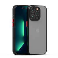 Pour iPhone 11 12 13 16 Plus 17 Pro Max air Mat Fumée Couverture Arrière Translucide TPU PC Mobile Phone Case