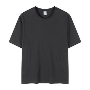 T-shirt Unisex Direto da fábrica Pesado Oversized Gota Ombro Cor Sólida Personalizado Silk Screen Printing Longo Comprimento Tecido De Malha - Product Image 5