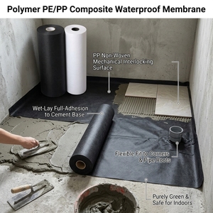 Membrane imperméable en polyéthylène et polypropylène haute résistance, en <span class=keywords><strong>rouleau</strong></span>, pour la protection contre l'humidité sous les <span class=keywords><strong>carreaux</strong></span> <span class=keywords><strong>de</strong></span> douche - Product Image 5