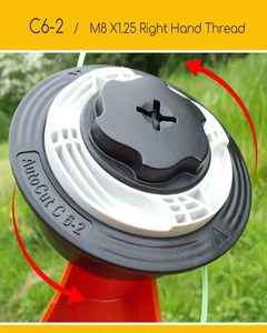 Tête de coupe C6-2 M8x1.25 pour débroussailleuse <span class=keywords><strong>Stihl</strong></span> Autocut <span class=keywords><strong>FS38</strong></span> FS40 FS45 FS50 - Product Image 4
