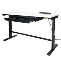 Bureau debout convertible moderne CSPS à hauteur réglable 168 cm pour le bureau, l'école et le gaming avec garantie de 2 ans