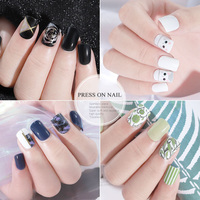 Teclast — faux ongles en acrylique pour filles, bout carré complet, pré-design, de haute qualité, pression courte, pointes d'ongles pour filles