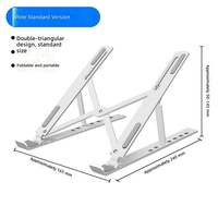 Support pour ordinateur portable de bureau réglable, rehausseur d'ordinateur pliable et portable, support ventilé pour ordinateur portable