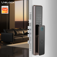 Cerradura Inteligente UIELOCK QA20 con Huella Dactilar, Reconocimiento Facial, Palma de la Mano, Contraseña, Tarjeta y Llave para Puertas de Madera/Acero