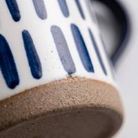 Mug à petit-déjeuner en céramique 450 ml avec logo personnalisé, tasse à café peinte à la main, bol à flocons d'avoine grande capacité avec poignée pour la maison et le bureau