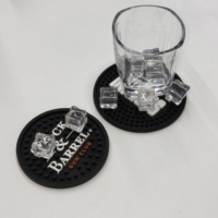 Sous-verres ronds antidérapants personnalisés avec logo imprimé, en caoutchouc, pour comptoir de bar, sous-verres imperméables pour tasses, pour bar et café
