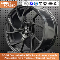 Nouvelles jantes GUDE personnalisées en alliage d'aluminium forgé, 5 trous, 16-20 pouces, largeur 7-13, multi-branches, finition gris canon, pour voiture de tourisme