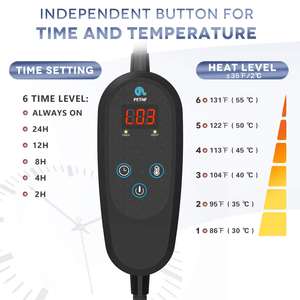 Wasserdichte, umweltfreundliche, elektrisch beheizte quadratische Bettmatte aus Nylon für Hunde, Welpen, Katzen, Indoor-Wärmematte für Haustiere - Product Image 6