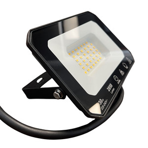 Faro Slim 30W LED Proiettore 2850 Lumen Bianco Caldo CCT Riflettore Diffusore Corpo in PC 50Hz AC 220V Nero IP65 Garanzia 5 Anni - Product Image 3