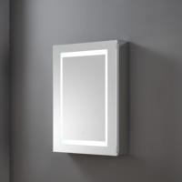 Moderno Gabinete de Baño con Espejo LED Rectangular, Pantalla Táctil, Bluetooth, Antivaho, IP54, Impermeable, de Aluminio y Vidrio, para Montar en la Pared