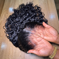 Pelucas de Cabello Humano SDD Listas para Usar, con Línea de Cabello Lagos, Onduladas, con Encaje Frontal 13x4, Pre-Arrancadas, Pre-Decoloradas, Sin Pegamento