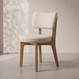 Sedia <span class=keywords><strong>in</strong></span> <span class=keywords><strong>Legno</strong></span> per Arredamento Domestico con Schienale <span class=keywords><strong>in</strong></span> Pelle e Cuscino per <span class=keywords><strong>Cucina</strong></span> e Sala <span class=keywords><strong>da</strong></span> Pranzo - Product Image 1