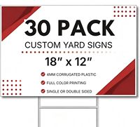 Panneau publicitaire en PP ondulé imprimé sur mesure 18x24, imperméable, pour extérieur, jardin, pelouse