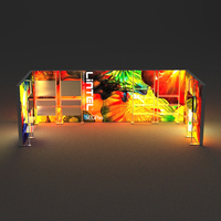Boîte lumineuse publicitaire LED modulaire Lintel, équipement pour salon professionnel, cadre d'exposition moderne, stand sur pied 10x10
