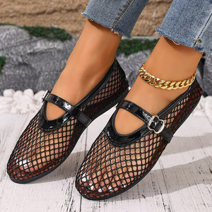 Scarpe Basse da Donna Comode con Punta Chiusa, Design a Rete, Taglie Forti, Suola Morbida, Traspiranti, in Mesh, Estive, Scavate, Stile Mary Jane - Product Image 2