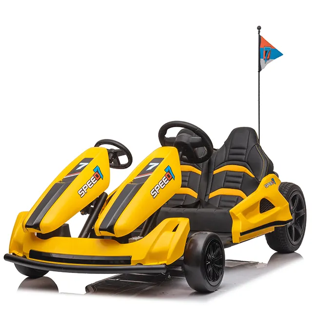 Untuk Grosir BLAZIN Pedal Elektrik Dikontrol 24V/48V Anak Naik Baterai Mobil Mainan Plastik Go Kart dengan Dua Roda Kemudi
