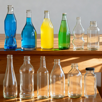 Vente en gros de bouteilles en verre carrées françaises de 60 ml, 2 oz, 30 ml, mini bouteilles en verre pour jus de gingembre avec bouchon à vis en aluminium pour boisson énergisante
