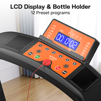 Caminadora Plegable para Personas Mayores con Pasamanos de Longitud Completa, Motor Silencioso, Absorción de Impactos, Pantalla LED, para Caminar y Correr en Casa