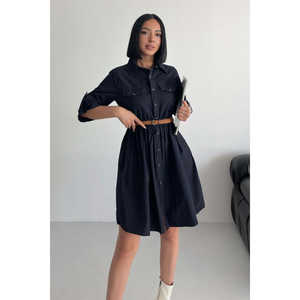 Vestido Midi Casual de Mezclilla para Verano, Estilo Formal Simple con Lavado Claro y Detalle de Fruncido - Product Image 2