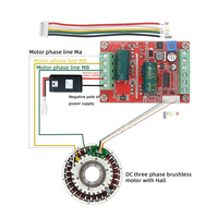 Module de contrôle de vitesse pour moteur BLDC triphasé 400W 20A, carte de commande PWM pour moteur à effet Hall DC 6-60V, 12V 24V 48V