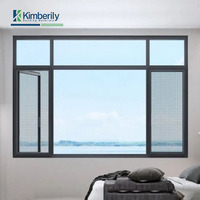Pont brisé au design moderne Fenêtres en aluminium Portes scellées Insonorisées Système d'isolation thermique pour balcon Cadre en alliage d'aluminium