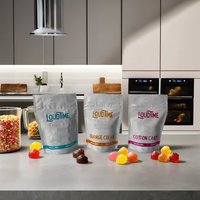 Sacs transparents personnalisables Pochette alimentaire en plastique zip-lock refermable Concevez votre propre logo Emballage de sacs de bonbons BOPP pour le lait et la gelée