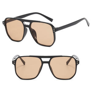 DL GLASSES Classic Cheap Vintage Hombres Aviación Gafas de sol Marco de plástico Oversized Double Bridge Pilot Gafas de sol 2024 Gafas de sol - Product Image 3