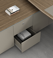 Bureau de direction de luxe à hauteur réglable avec rangement verrouillable – Poste de travail moderne haut de gamme pour manager